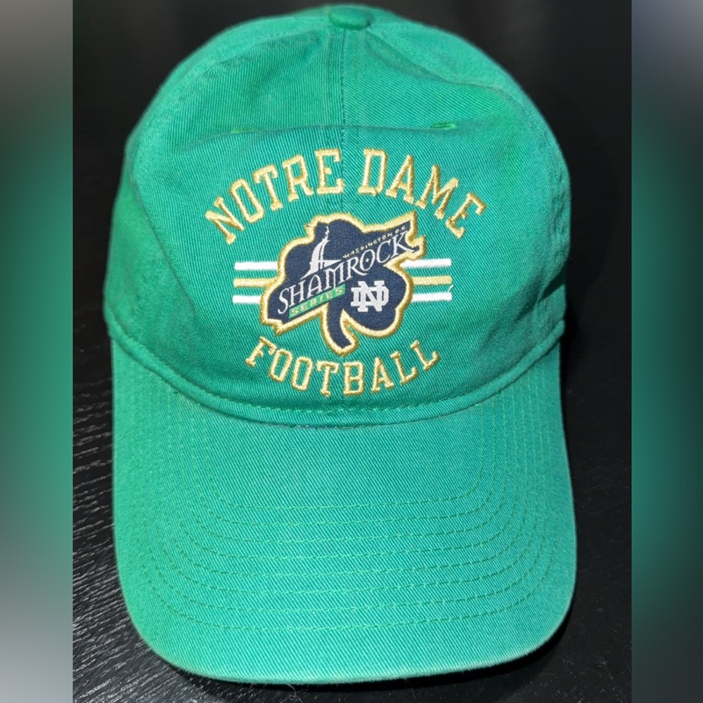 Notre Dame Shamrock Football Cap - Green